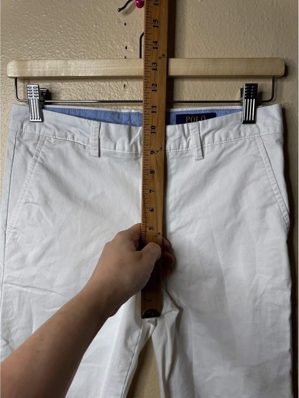 Polo Ralph Lauren Boys Size 16 White Chino Pants Straight Leg Pony Logo